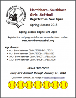 softball registration flyer 2018