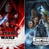 the last jedi and empire strikes back posters