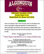 ARHS basketball clinic flyer