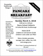 Troop 1 Pancake Breakfast flyer