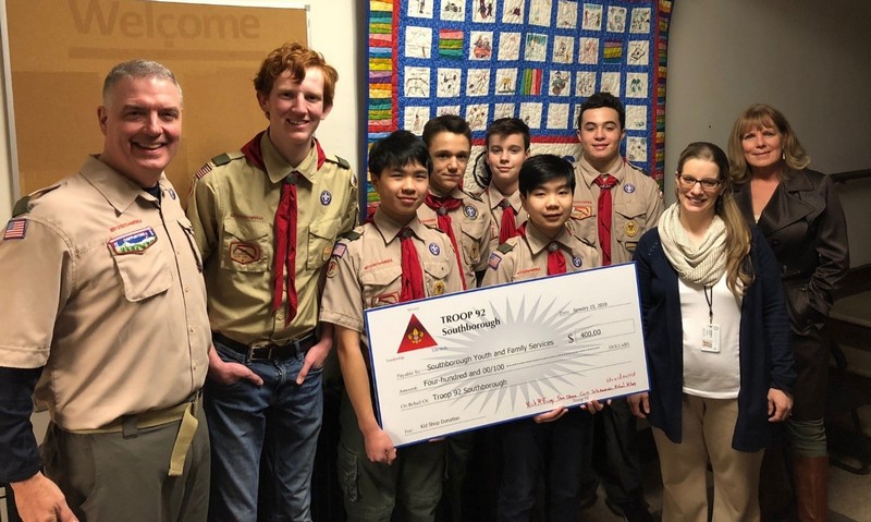 Troop 92 donation to SYFS