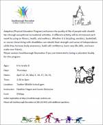 adaptive phys ed program flyer