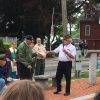 Dick Varney presented with gift at Memorial Day parade and Ceremony 2018 (photo by Beth Melo)