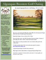 ARHS Boosters Golf Outing flyer
