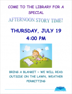 Afternoon story time flyer