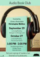 Audio Book Club fall 2018 flyer