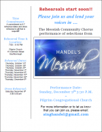 Handels Messiah rehearsal flyer