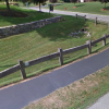 Schipper Farm Lane wooden guardrail from Google Maps
