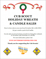 Cub Scout Holiday Sales flyer