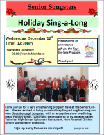 holiday sing-a-long flyer