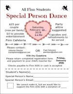 Finn Students Special Person Dance flyer