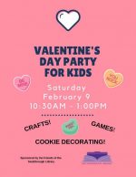 Library Valentine's Party flyer
