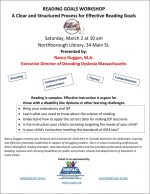 Reading Goals Workshop flyer