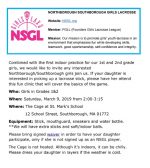 NSGL Clinic for Girls LAX grades 1-2