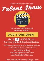 Rotary Talent Show audition flyer