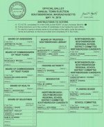 Cropped Sample ballot from 2019 town election