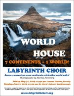 Labrynth Choir World House concert flyer