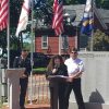 Selectwoman Lisa Braccio speaking at All Wars Memorial