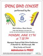 Interboro Band spring concert flyer