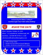 public safety ribbon cutting - save the date flyer