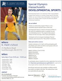 Special Olympics Mass Developmental Sports