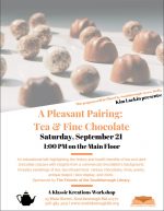 chocolate and tea pairing flyer
