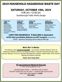 2019 Household Hazardous Waste Day flyer