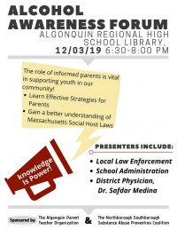 Alcohol Awareness Forum flyer