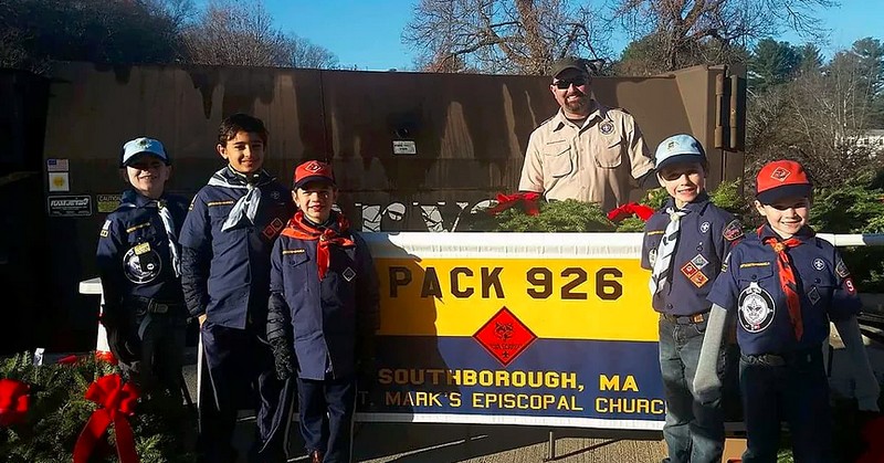 Pack 926 selling at the Transfer Station in a past year (from last year's scout website)