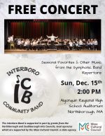 Interboro Winter Concert flyer
