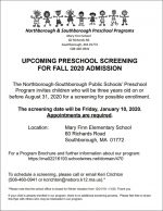 preK screening flyer