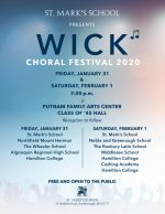 Wick Choral Festival 2020 flyer