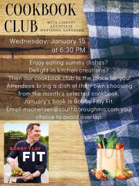 cookbook club flyer january