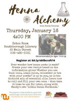 henna alchemy flyer