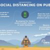social distancing on trails graphic