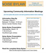 Noise Bylaw flyer