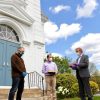 Reverend Eastman getting the key to his new church