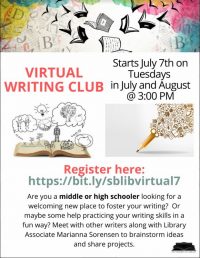 Virtual Writing Club Flyer
