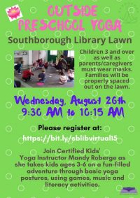 Preschool yoga outdoors flyer