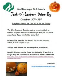 Jack-O’-Lantern Drive-By flyer