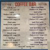 NY Bagel Factory's Red Barn Coffee Bar menu (photo by Beth Melo)