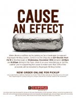 Chipotle flyer for AWC fundraiser