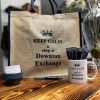 Downton Exchange shopping bag and pens (from Facebook)