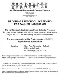 Preschool screening flyer