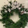 3 - Wreath White Ornaments with Bow