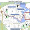 Southborough Trails map highlighting Peninsula Trail gap