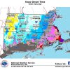 NWS map rain to snow timing map