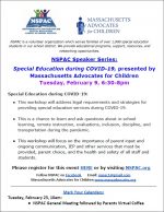 NSPAC Special Education during Covid flyer