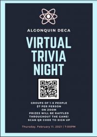 Algonquin DECA Trivia Night flyer