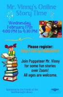 Mr Vinny story time flyer